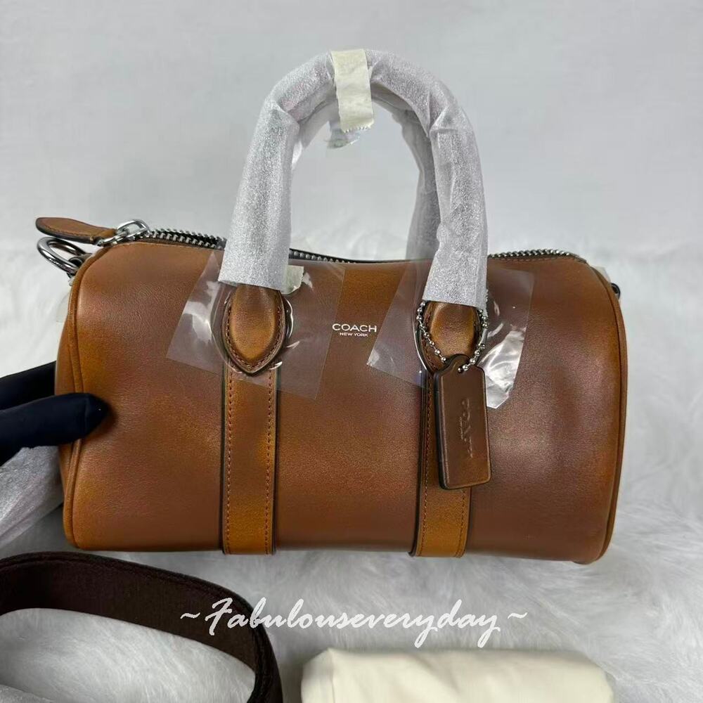 Coach Compass Bag 25 Burnt Sienna Glovetanned Leather Crossbody CEO29 NWT Rare